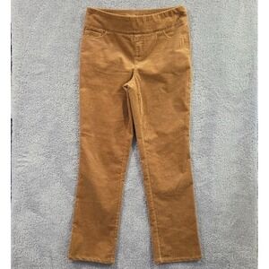 D & Co. Women's Size 10 Camel Brown Corduroy Pants Pull On Stretch Straight Leg